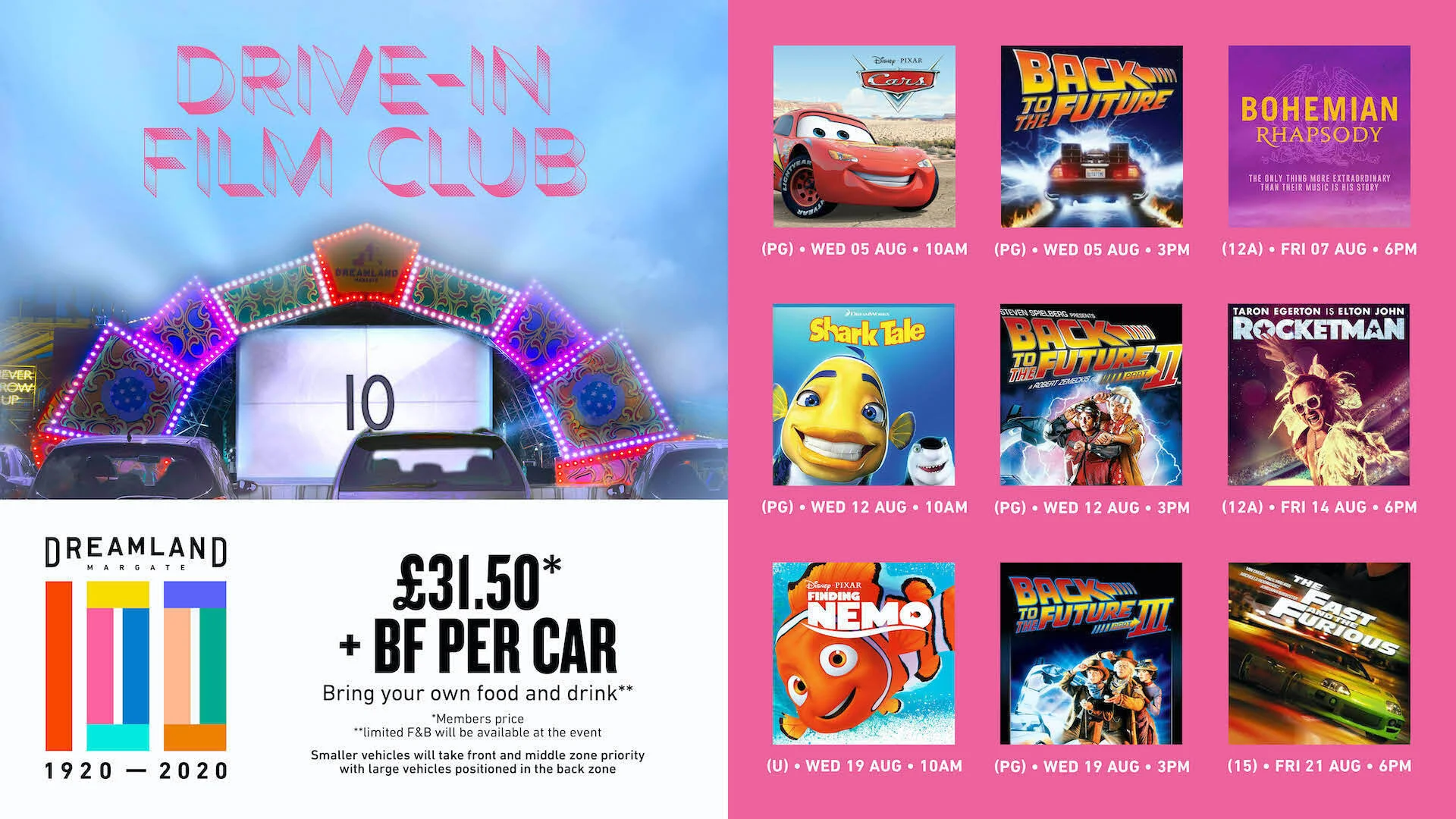 Dreamland launches drive-in cinema&nbsp;in August