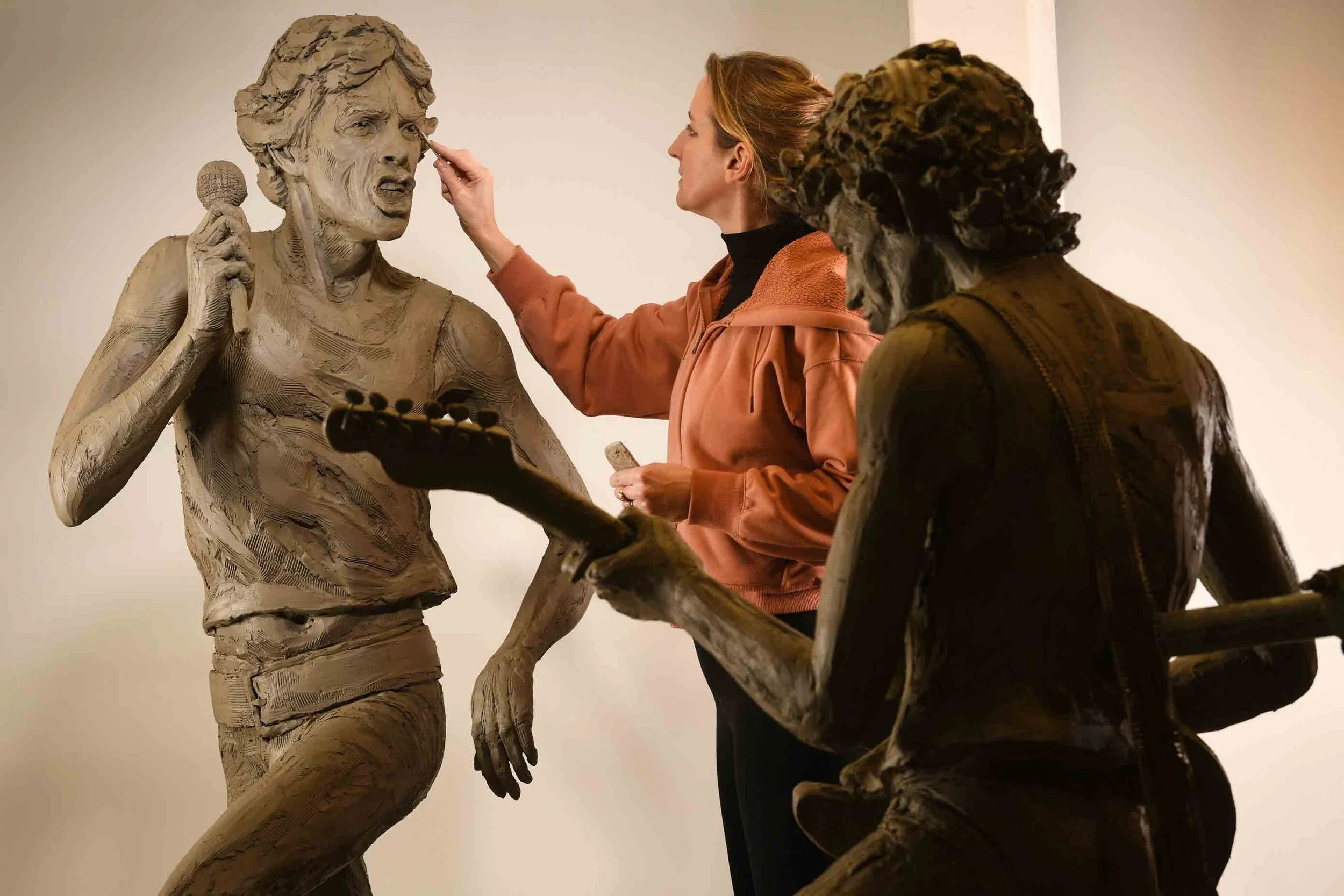 First look at Dartford's new Mick Jagger and Keith Richards statues