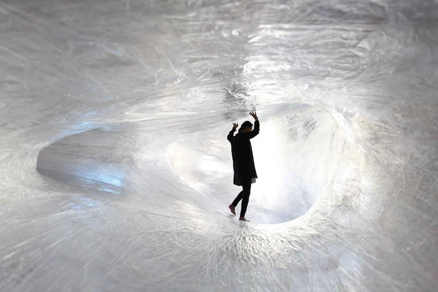 Gigantic cocoon constructed for Chatham art installation 