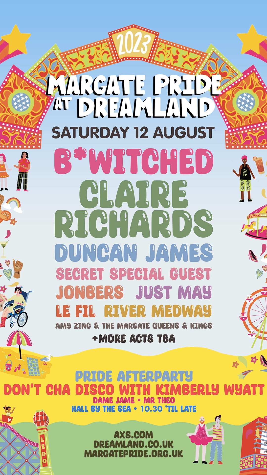 B*Witched,&nbsp;Claire Richards &amp;&nbsp;Duncan James headline Margate Pride at Dreamland