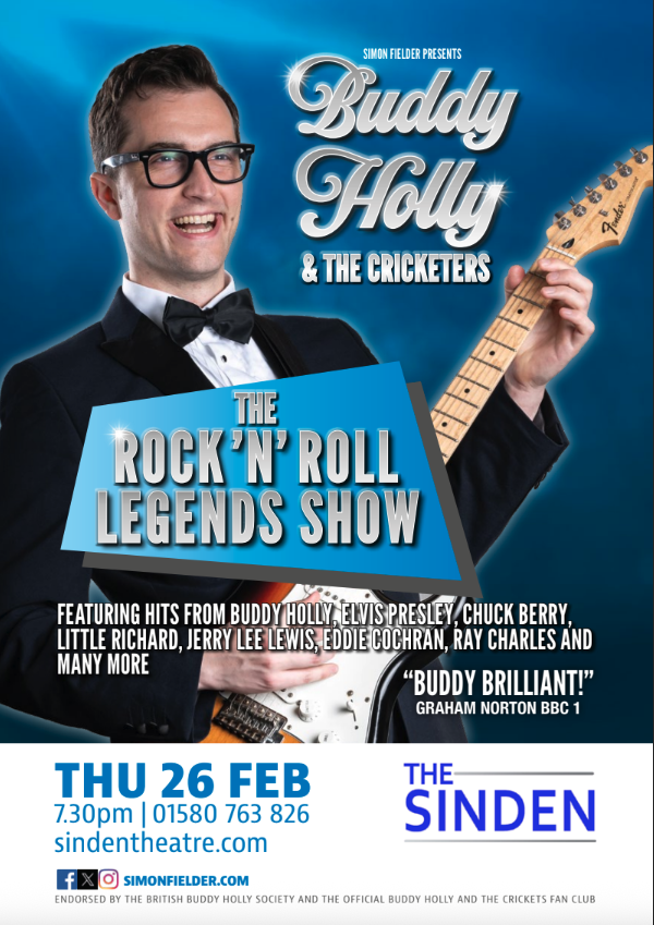 Buddy Holly &amp; The Cricketers heads to Tenterden, Kent, in February 