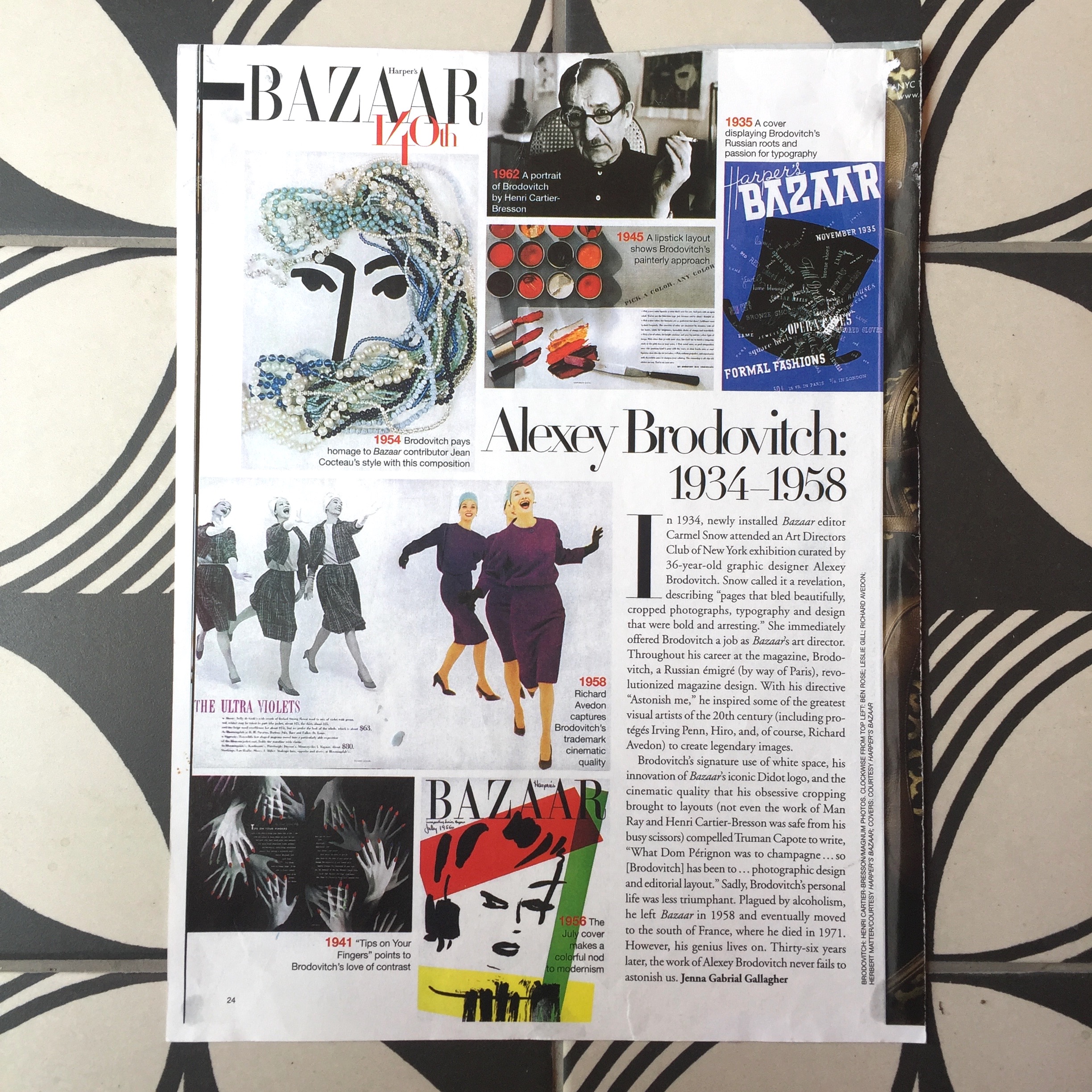 Design Icons #1: Alexey Brodovitch, graphic design genius