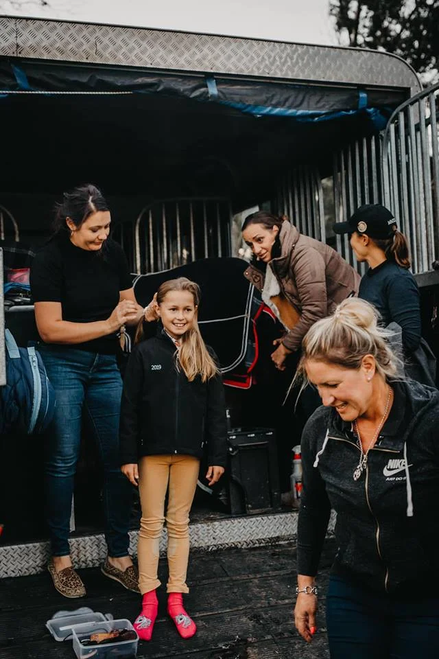 Charli and Team Preparing for her class