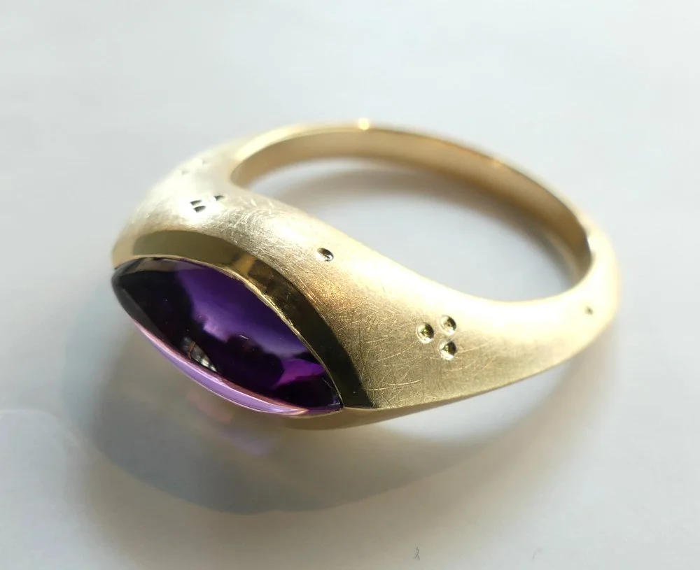 Anello Ametista navette