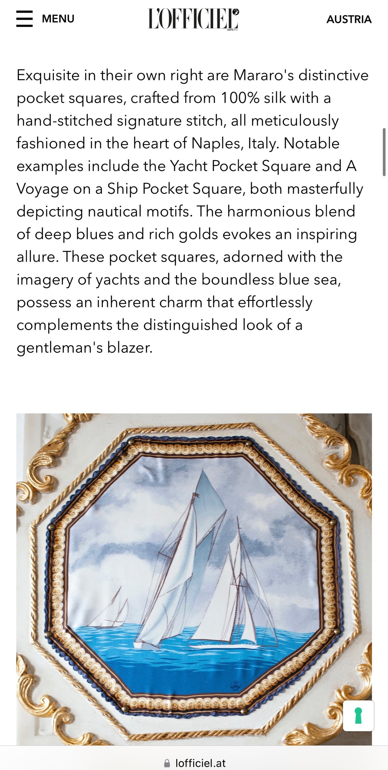 Mararo exceptional Italian tailoring