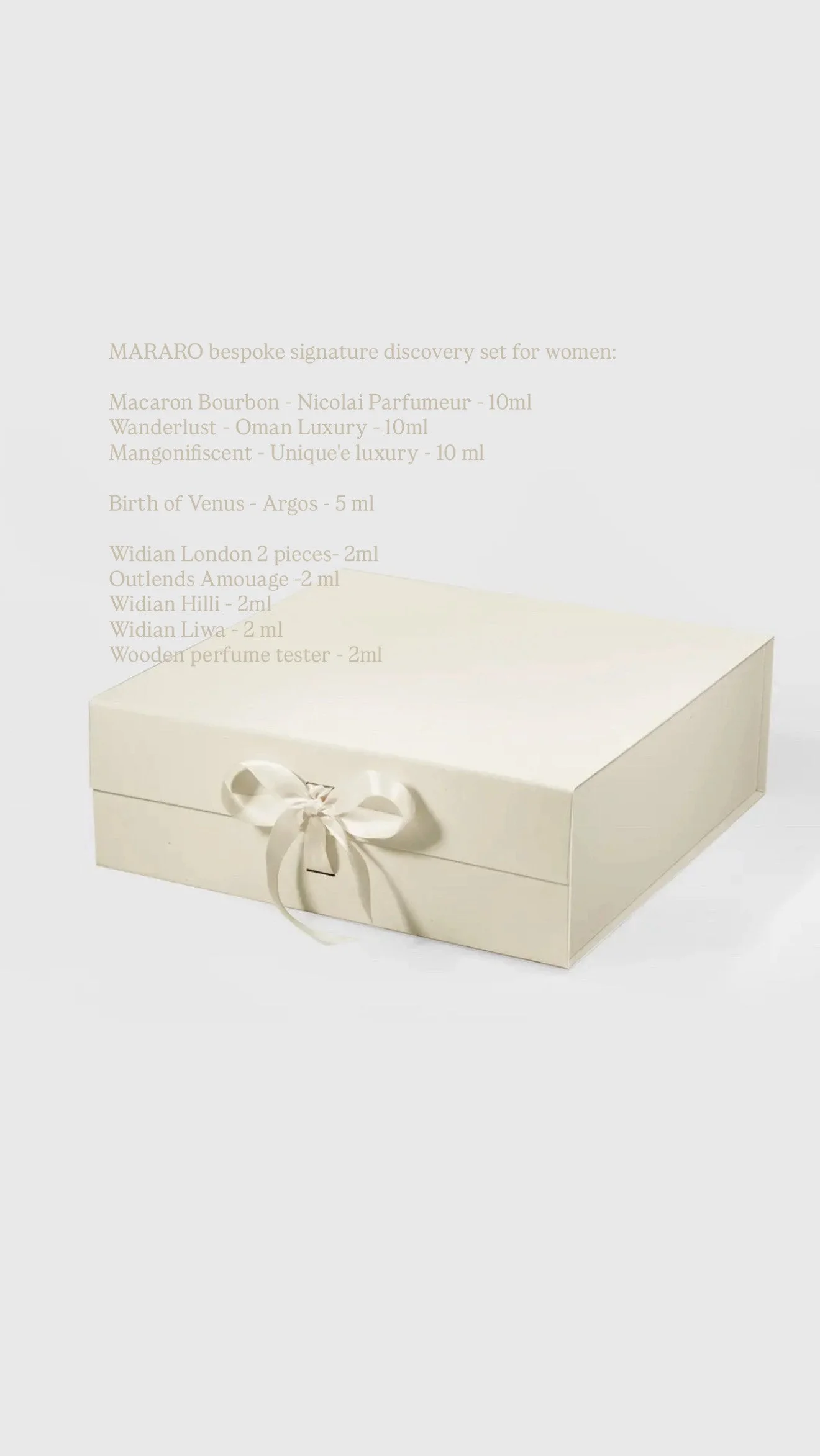 MARARO bespoke signature discovery set for women - SOLD OUT