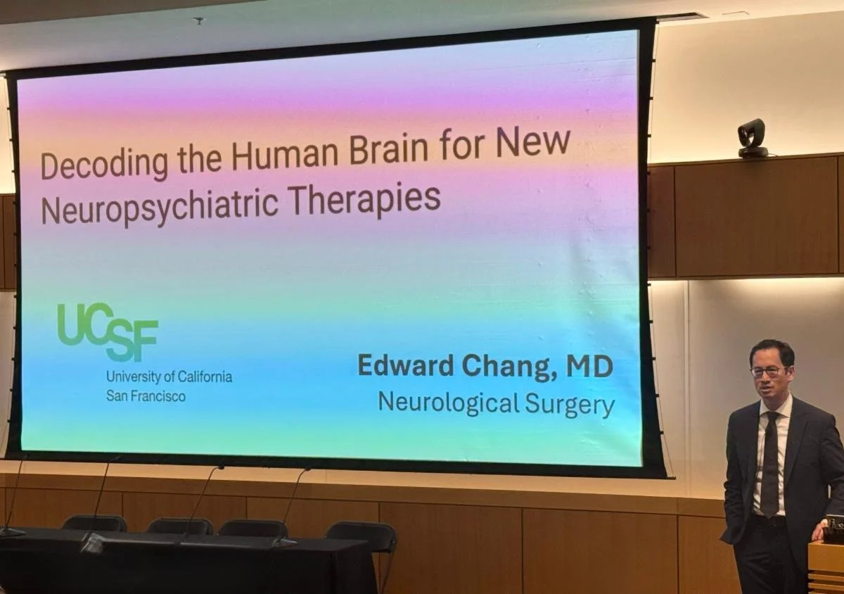 Dr. Edward Chang delivering symposium keynote