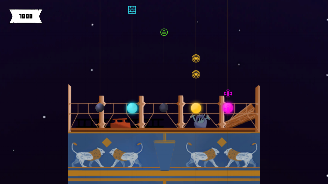  The more the player  keeps the rhythm , the  more floors  they can build, the  more points  they get as they come closer to the monotheistic God, and their victory. 