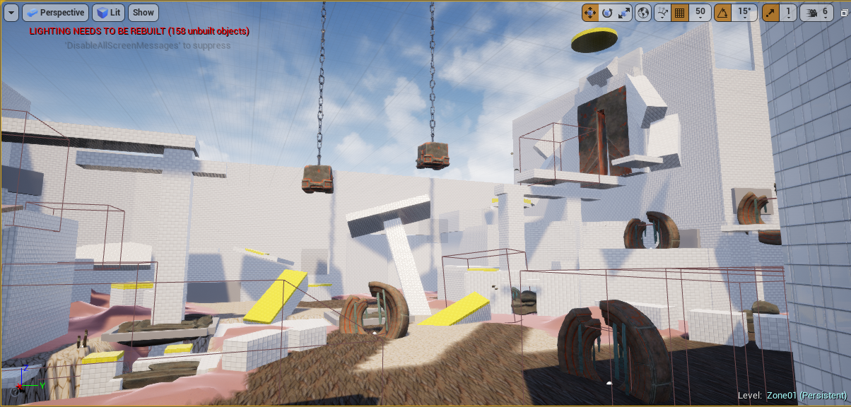  Greyblocking was then possible and we carefully executed our vision in engine, iterating and playtesting in parallel to aim at the better result possible. 