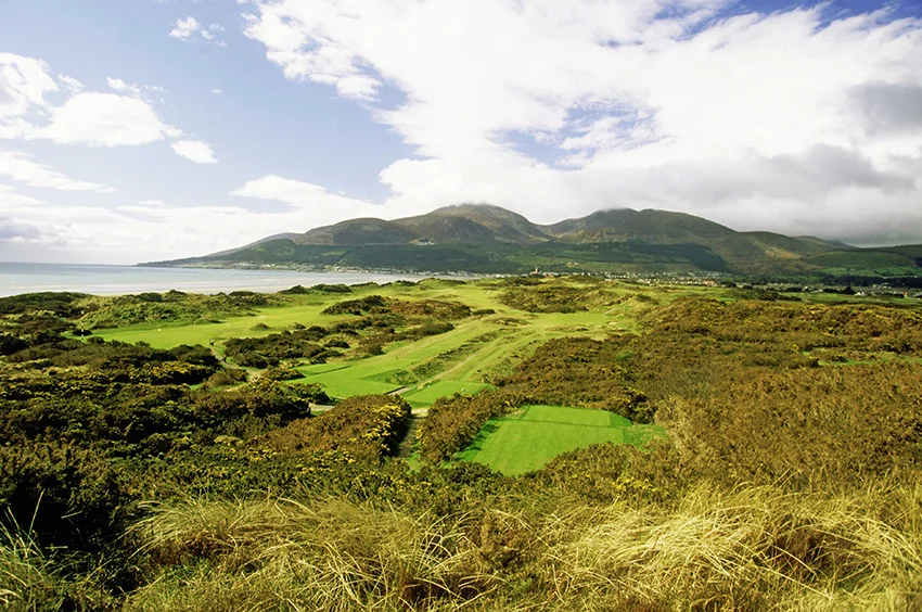 Royal County Down’s immense beauty and danger are easy to see from high.