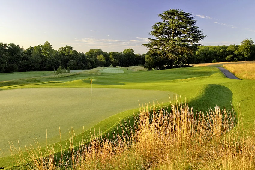 The 16th green at The Grove Golf Club.