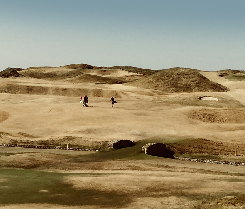 A parched Ballybunion Golf Club in Ireland during the UK’s 2018 summer heatwave.