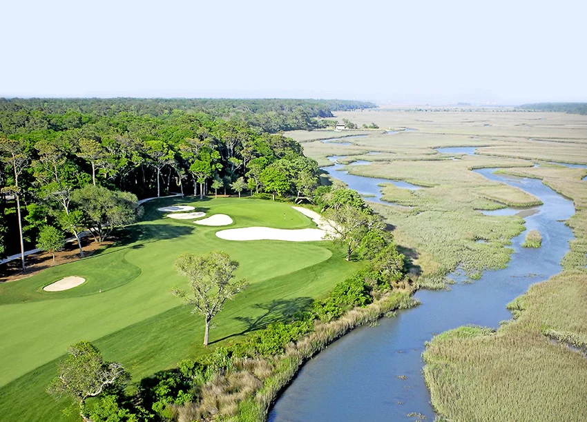 The classic wetlands course experience is on offer at Tidewater.