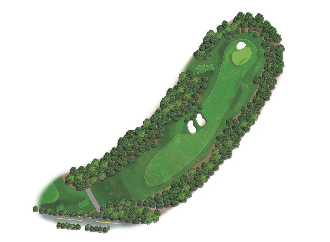 Prior to the 2008 Masters, the fairway bunkers were moved much closer to the green and the dogleg was made more severe.