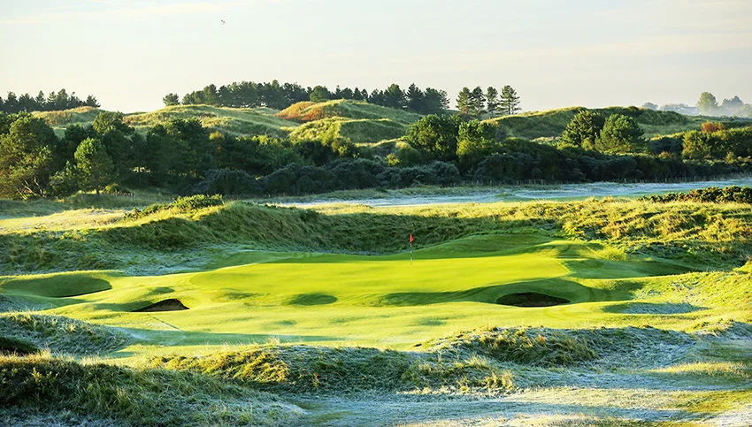 The treacherous par-3 12th hole at Royal Birkdale