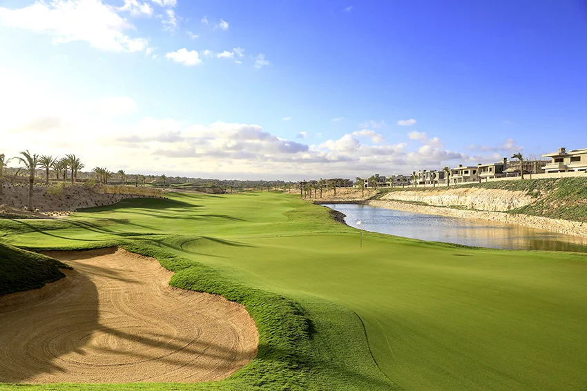 The 12th hole at the New Giza Golf Club in Egypt.