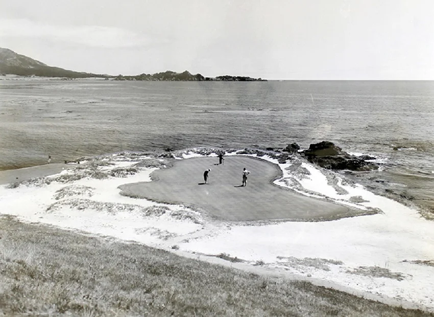 Evolving an icon: an early version of Pebble’s legendary 7th hole.