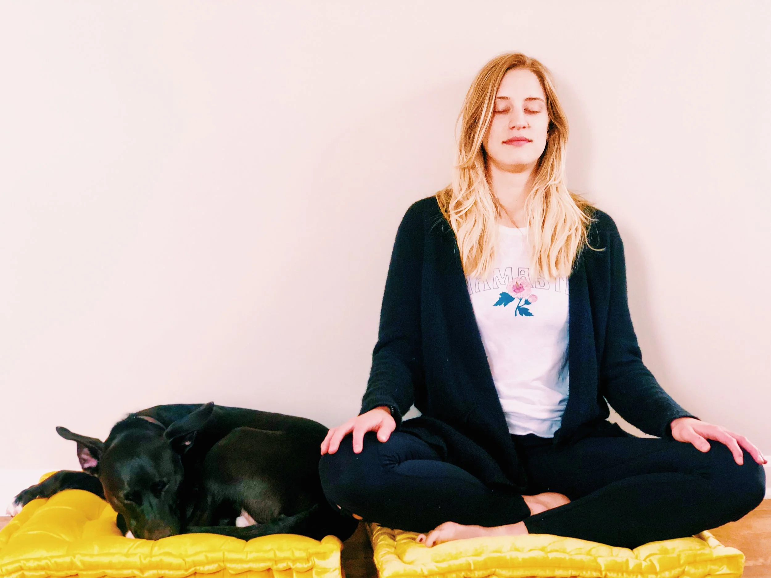 Hank LOVES to meditate!