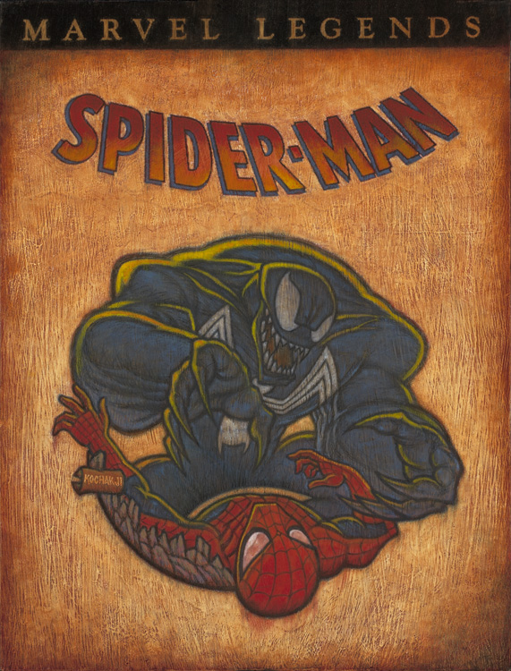 Spider-Man - oil on panel - 11x17" - Secret Headquarters - Comic Book Covers 
