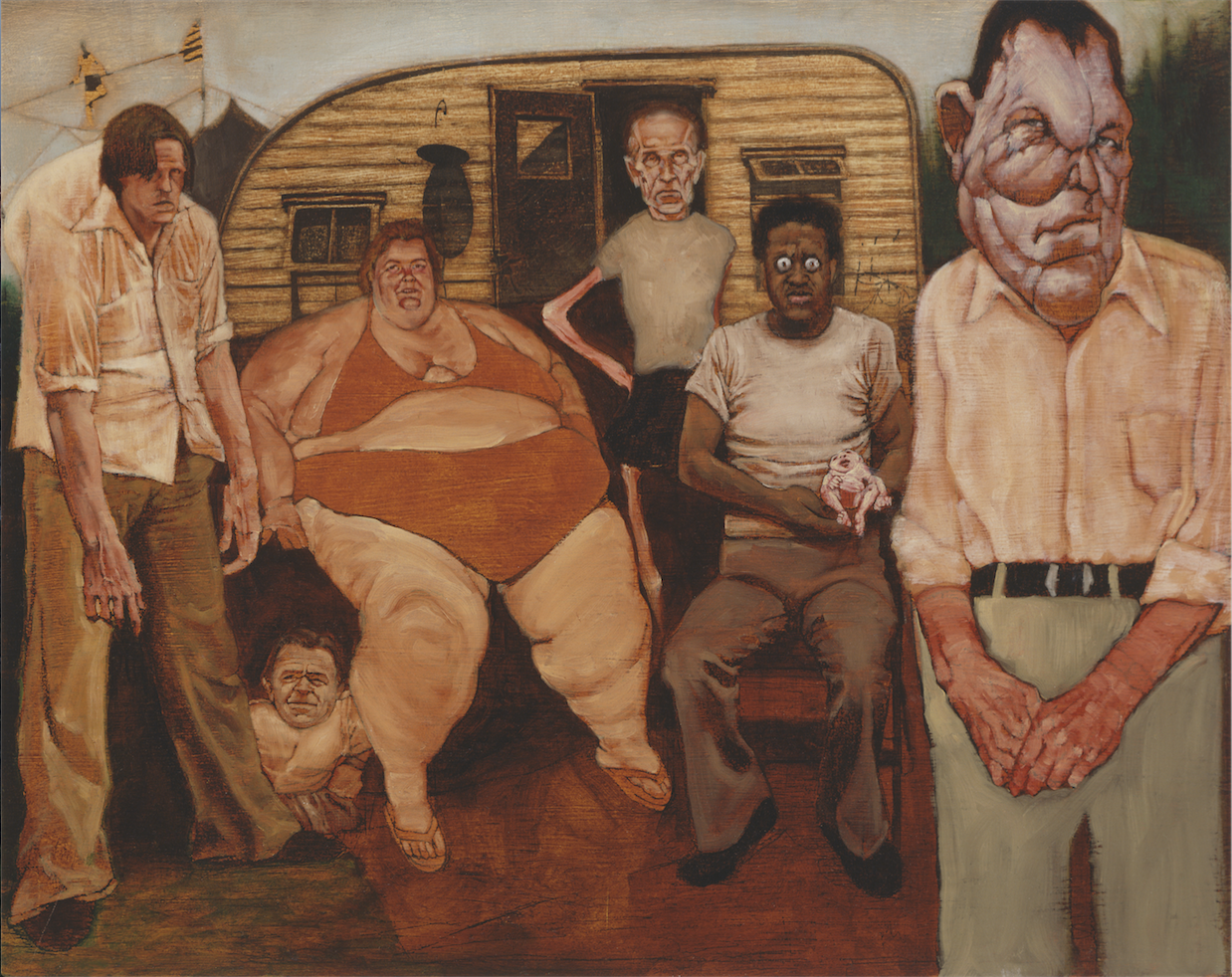 Circus Freaks - oil on panel - 16x12"- Society of Illustrators - Starr Foundation Award