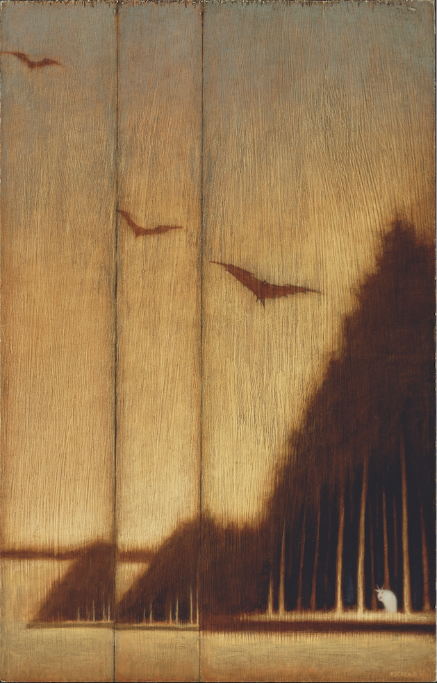The Descent of Augustine - oil on panel - 12x18"
