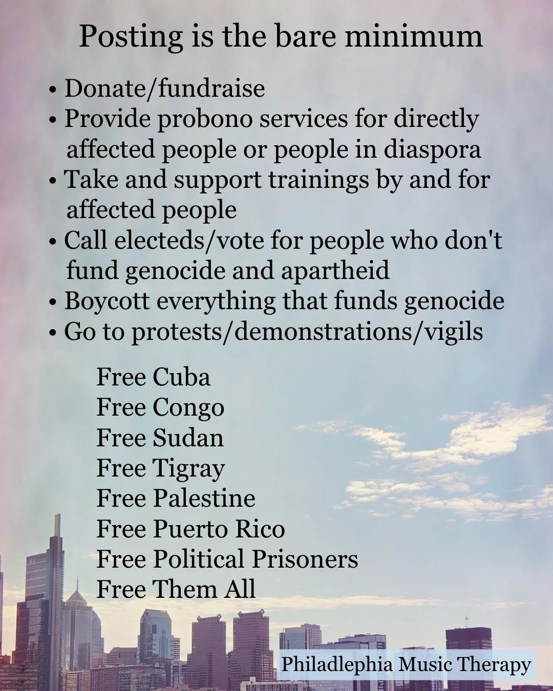 As therapists, we have a responsibility to act. Not all of these is for everyone, but we have to find what we can do and do it. Please add trusted fundraises in the comments. I recommend @camp.ofhope @campsbreakerz @mohammedsmission @congofriends @su