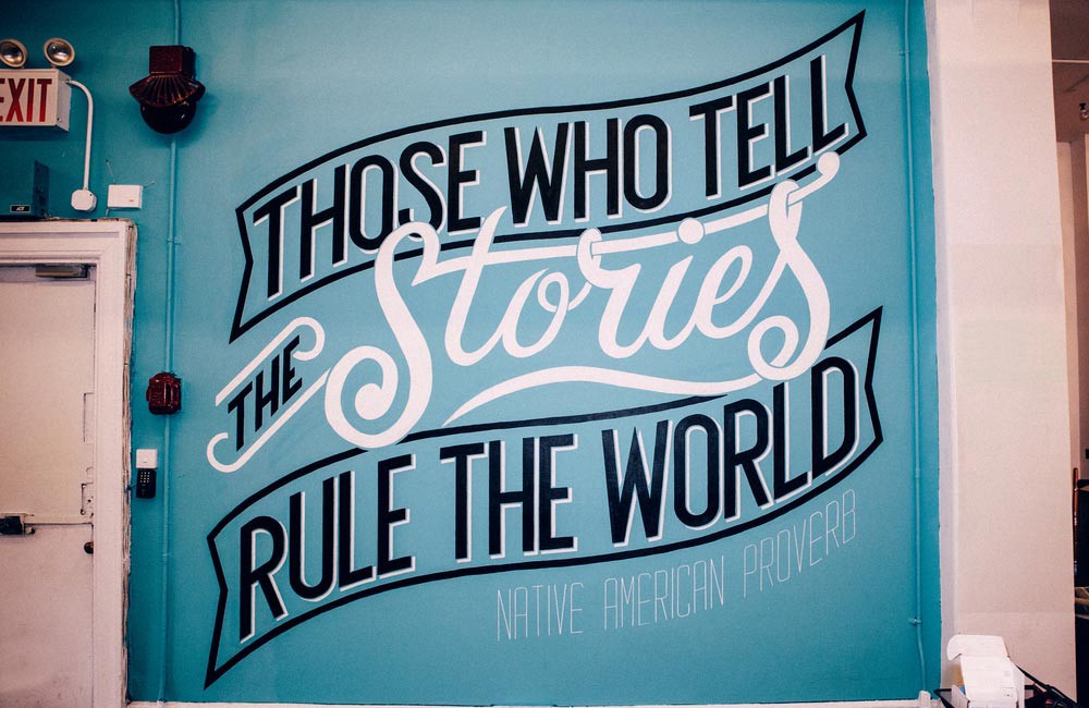 Mural in Contently’s New York office