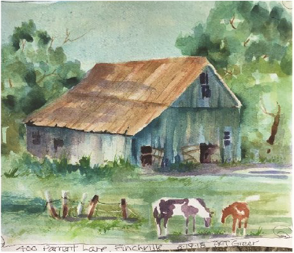 Plein Air painting by Connie Kuhn on June 19, 2018