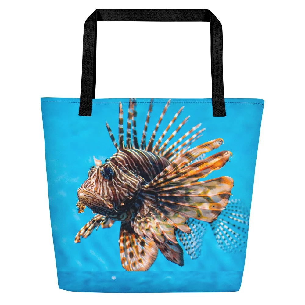 Lion Fish (Both Bides) - Beach Bag (16x20in)