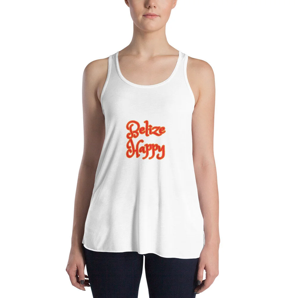 Belize Happy - Flowy Racerback Tank