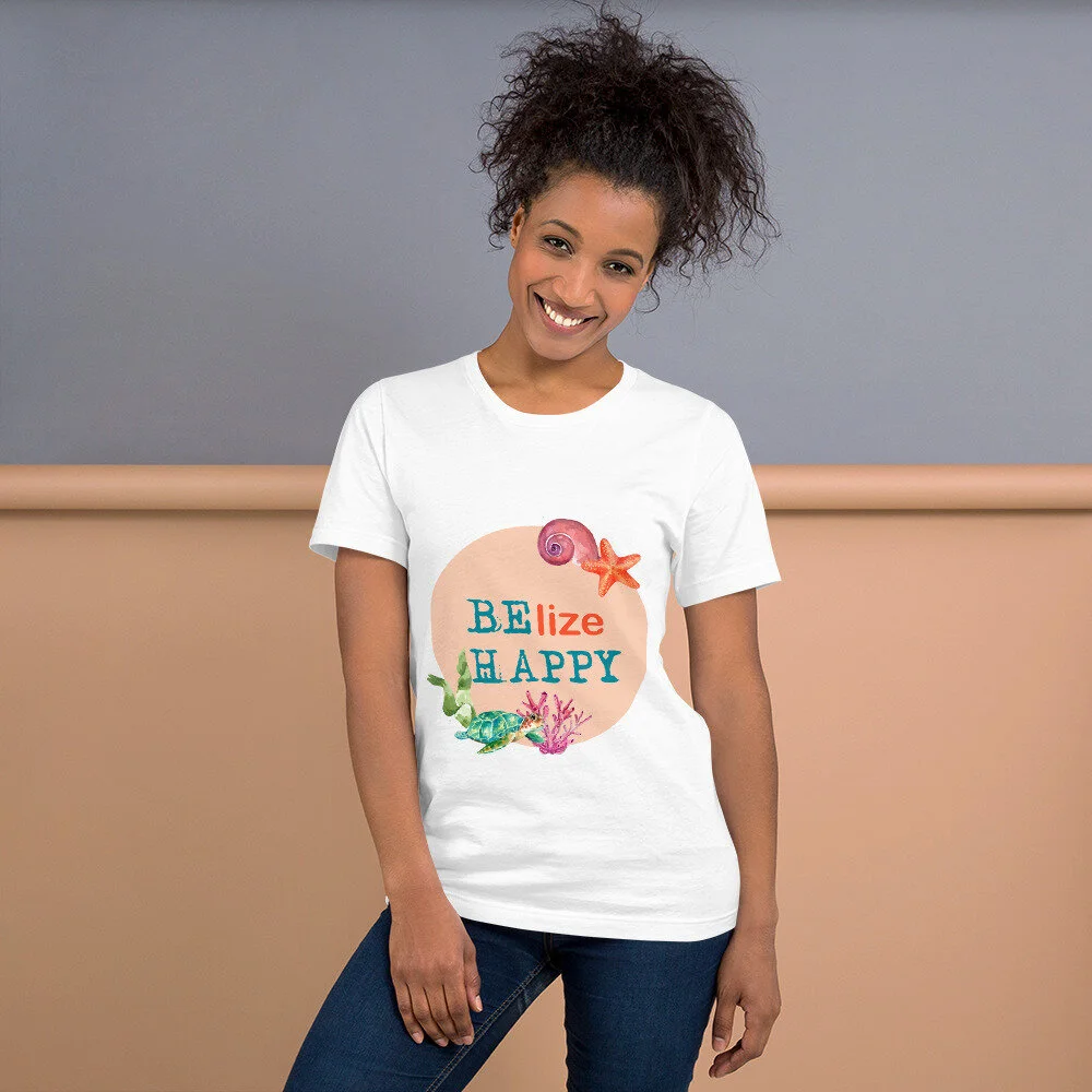 Belize Happy - Short-Sleeve Unisex T-Shirt