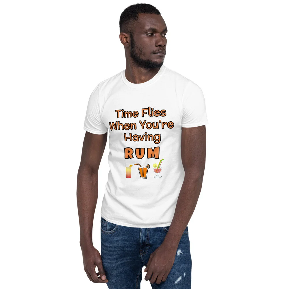 Time Flies When You're Having Rum -  Unisex Basic Softstyle T-Shirt