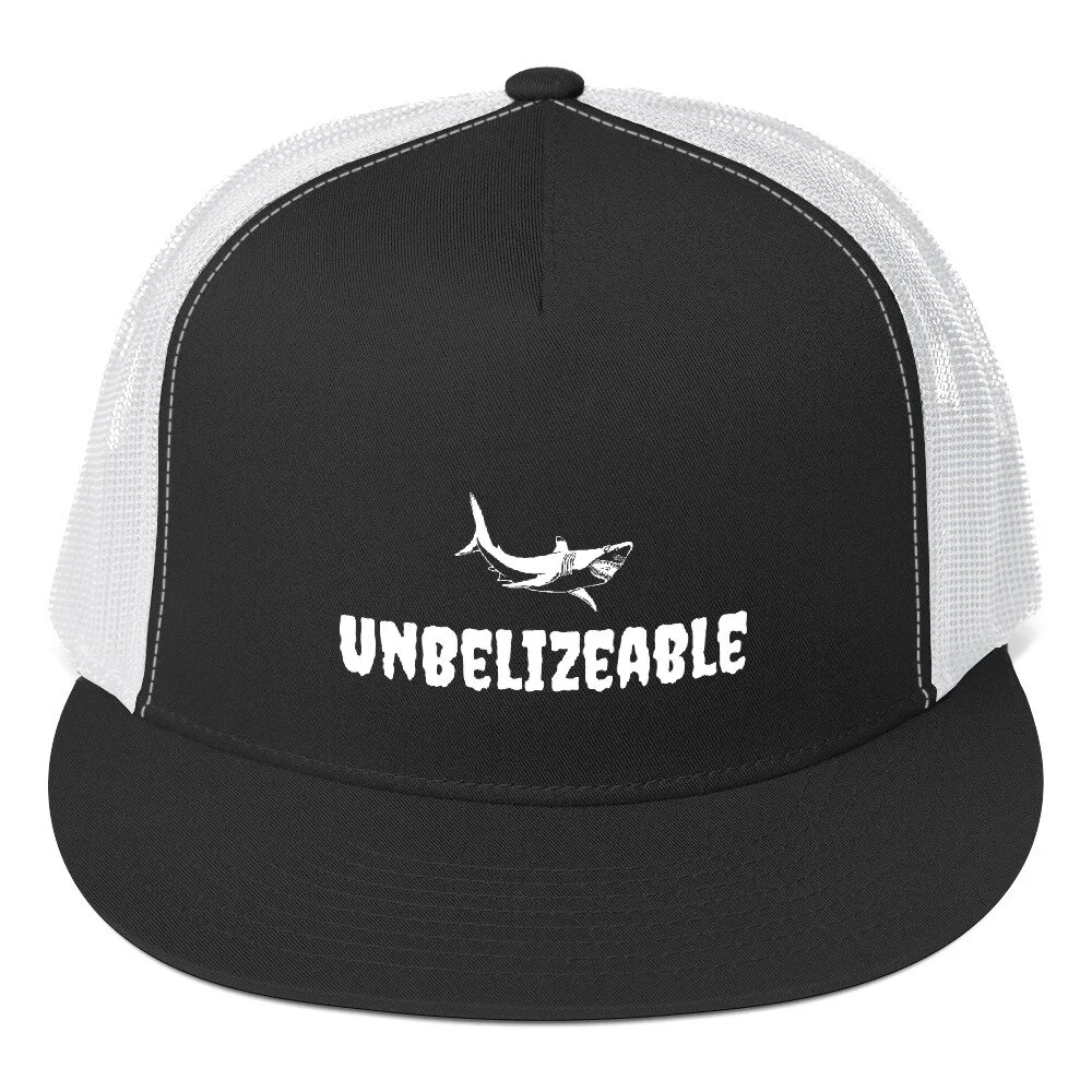 UnBelizeable - Shark - Trucker Cap - Black/White