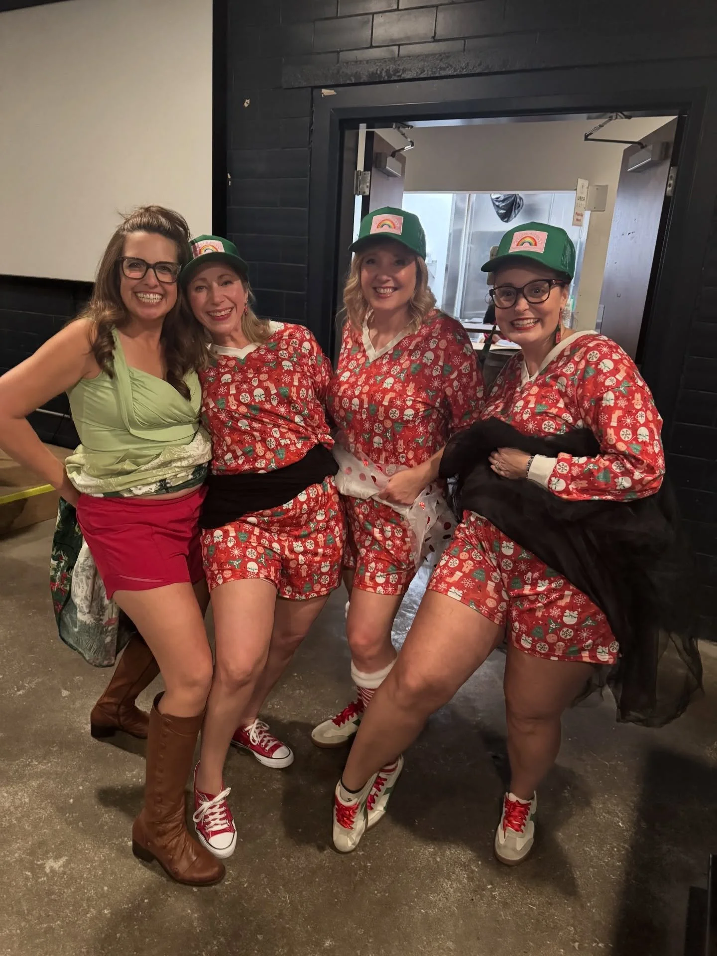 Shorty Shorts Holiday Addition. Who wore it best? @matthewenglishcomedy of course! BIG Thank you to Ashley, Nicole and Kristin for coming all way down to ATL to see us. ❤️❤️❤️❤️🥰🥰🥰 @hissyfitcomedy