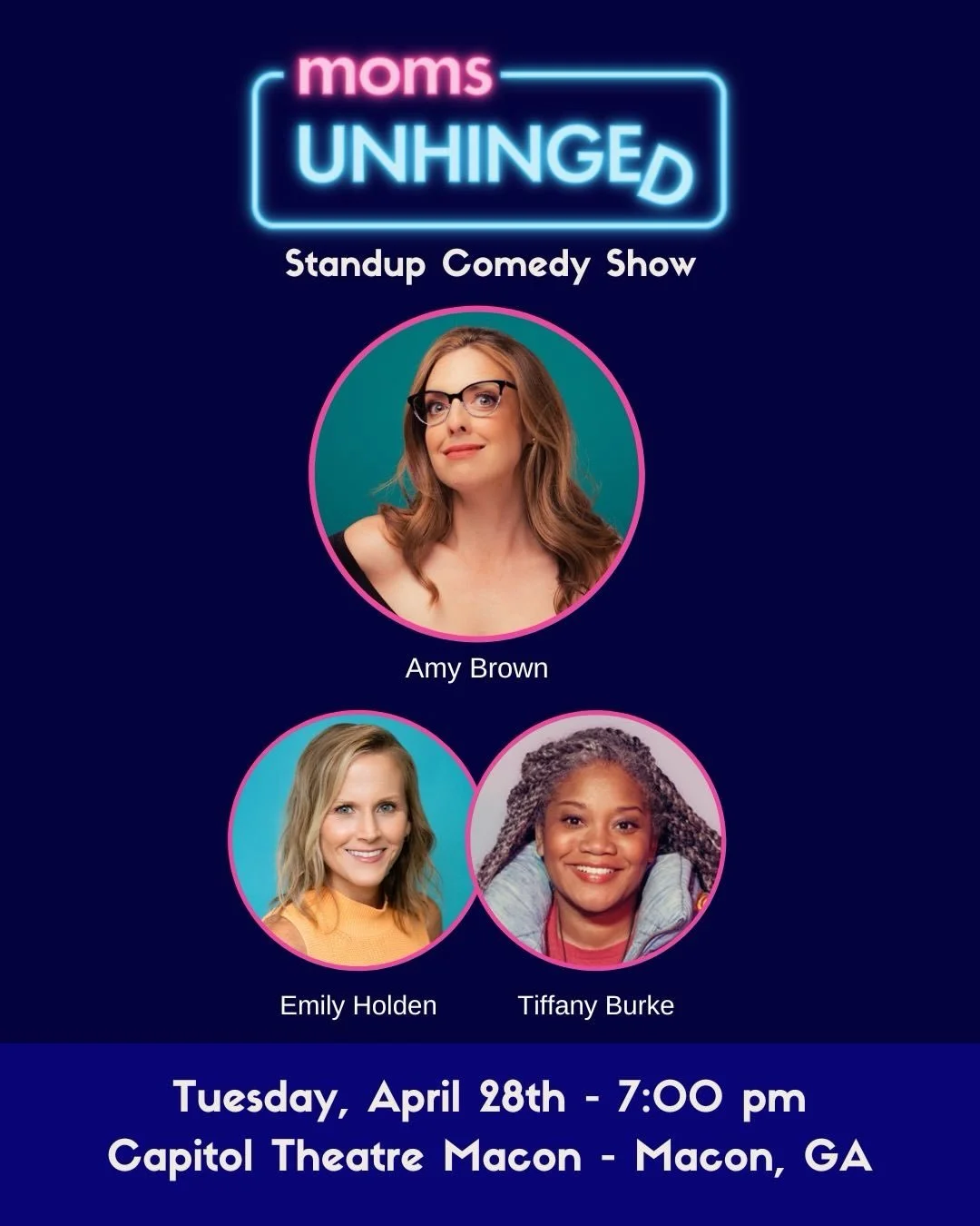 So excited to take the stage with these ladies April 28-30! Tickets in bio!

#comedy #standup #standupcomedy #momsunhinged