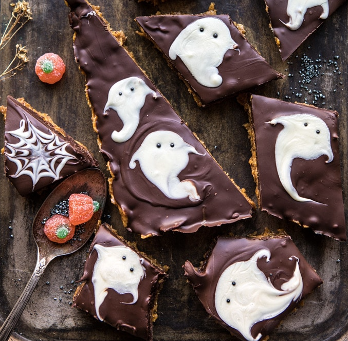 Half Baked Harvest, Boo! Chocolate Peanut Butter Bars
