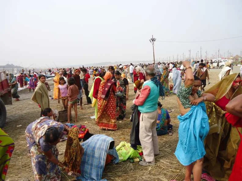 Bathing in the Ganges