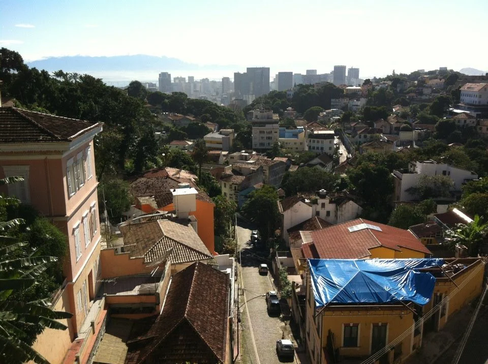 View from Santa Teresa over downtown to Guanabara Bay