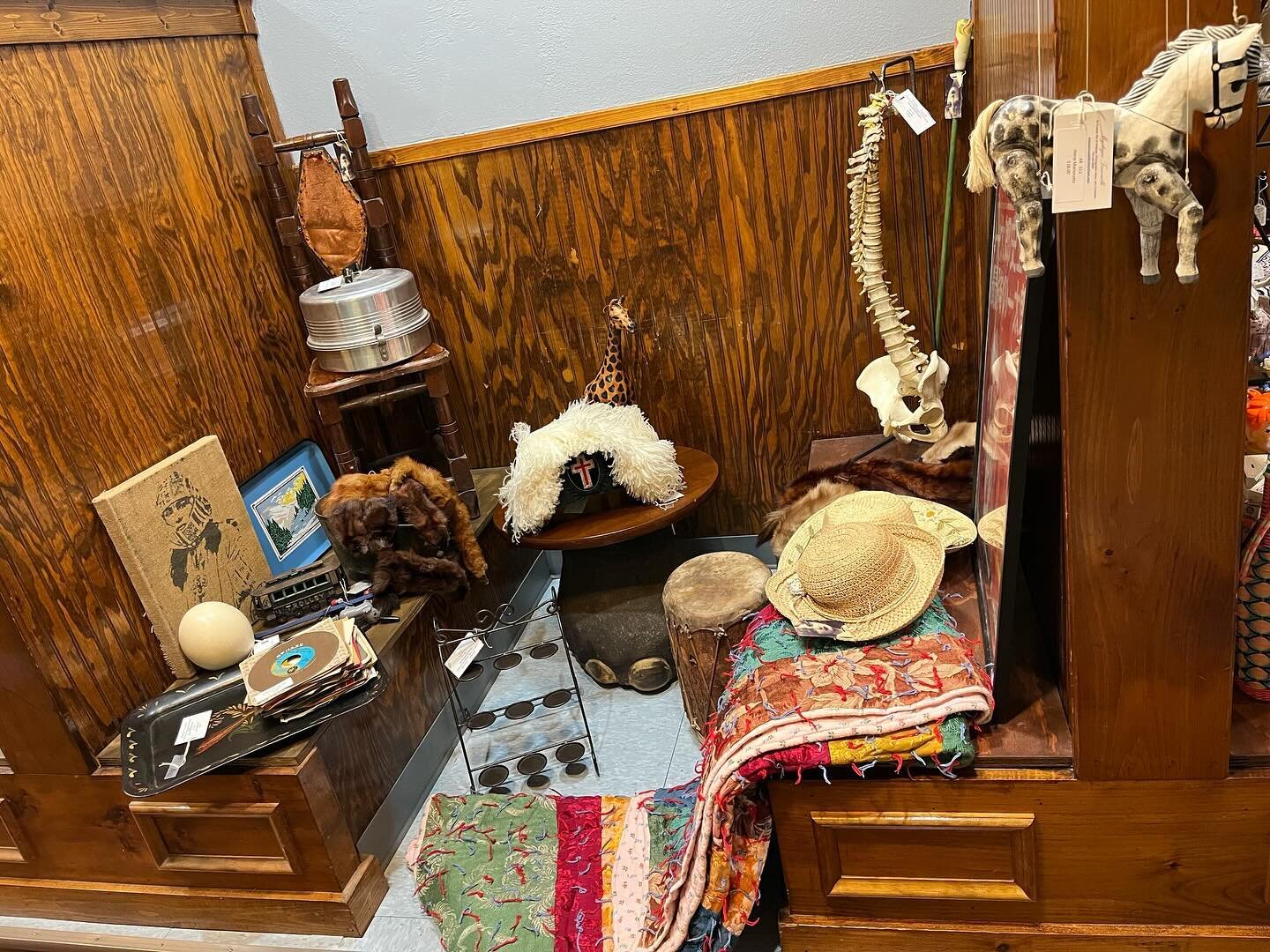 🚨 NEW VENDOR ALERT 🚨 

Yes, that is a real elephant foot (table), and yes, that is an authentic medical school vertebrae. Talk about rare finds!

Travel the world in Vendor 513&rsquo;s &rsquo;s cozy booth. Mystique Trouvaille features an eclectic m