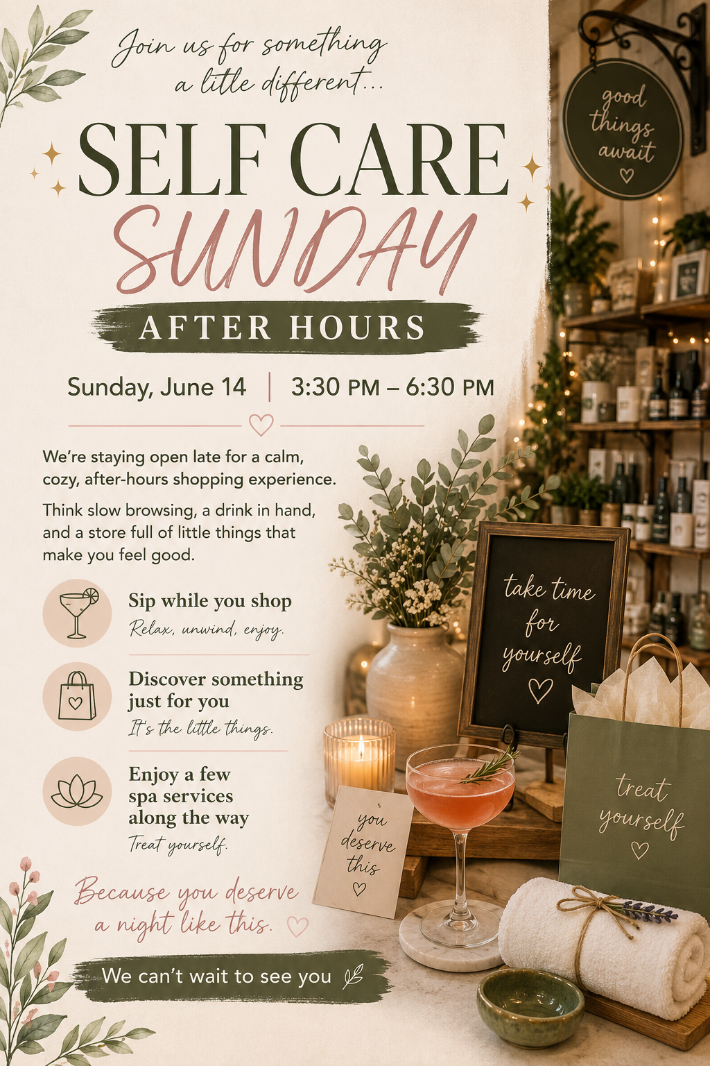 ✨ SELF CARE SUNDAY – AFTER HOURS ✨