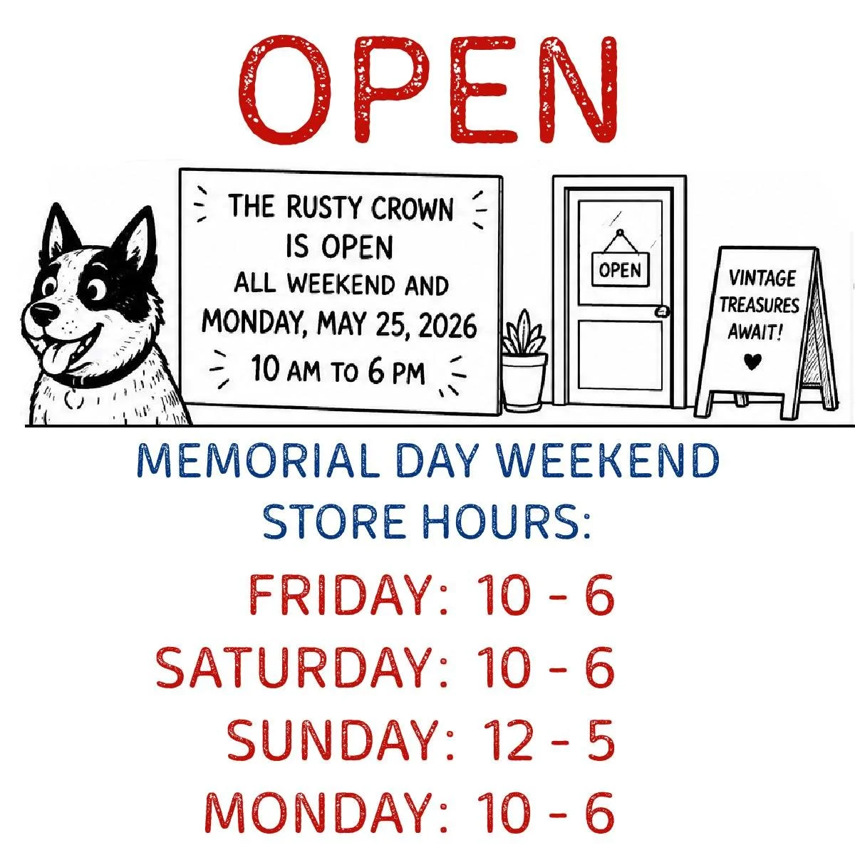 Come spend this cool, rainy weekend with us!  See yinz soon!