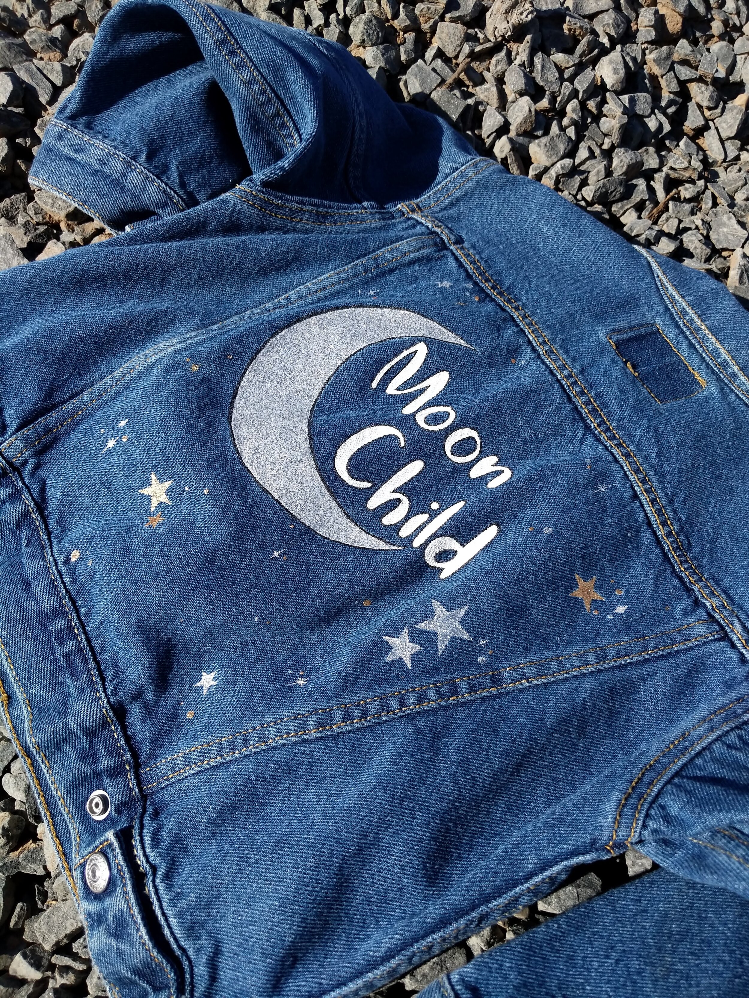 Hand Painted Denim Jacket – Moon Child Collective