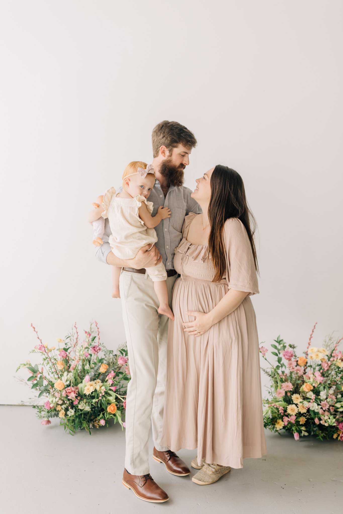 studio family maternity photos with flowers in Greenville, South Carolina-0684.jpg