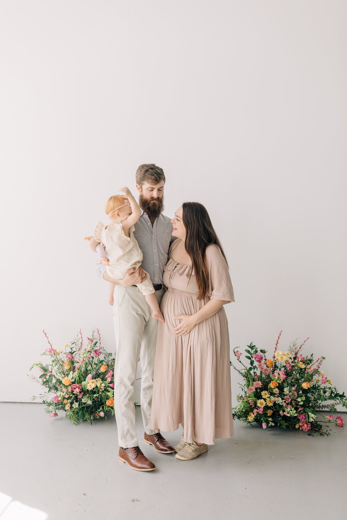 studio family maternity photos with flowers in Greenville, South Carolina-0705.jpg