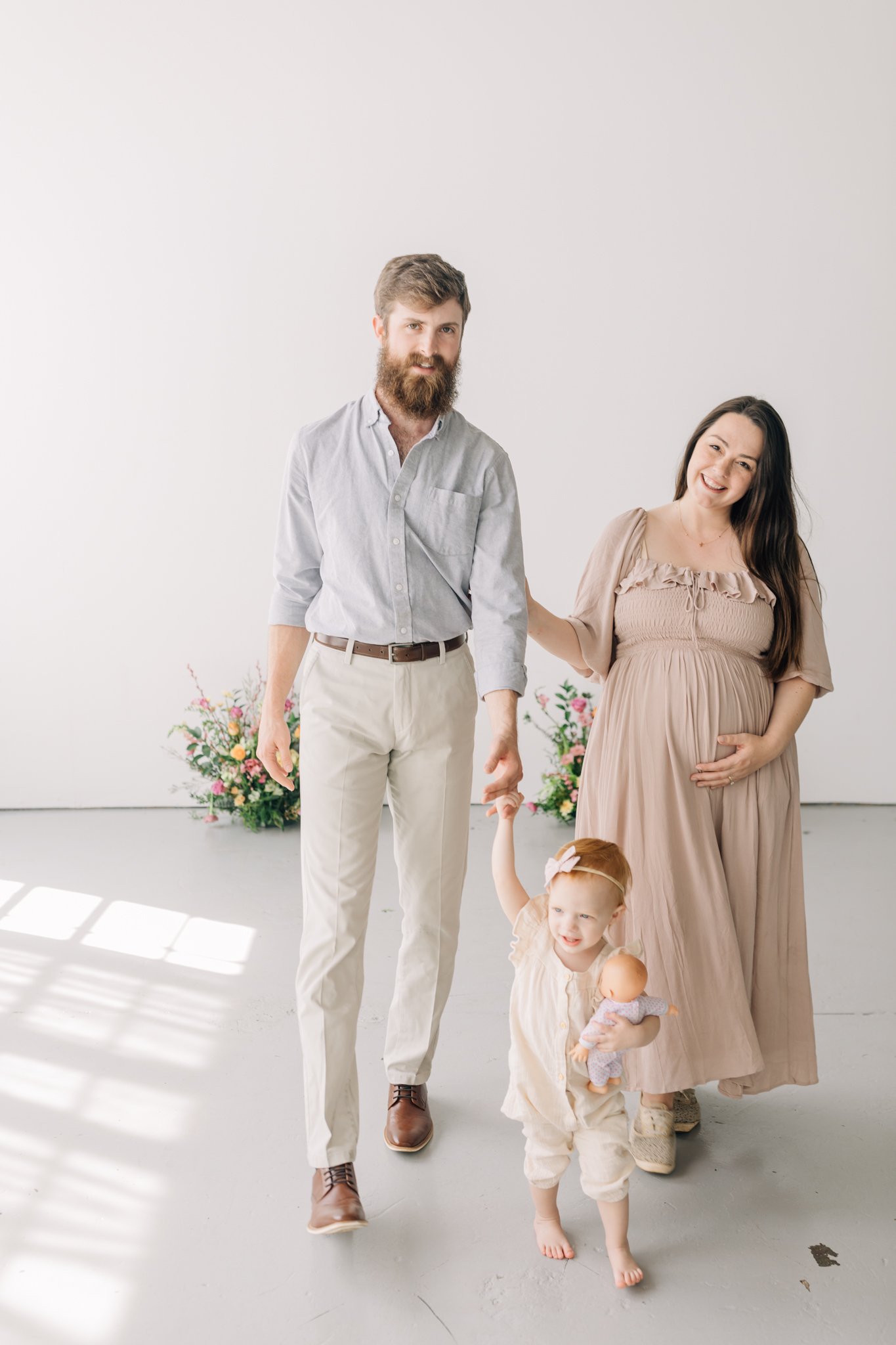 studio family maternity photos with flowers in Greenville, South Carolina-0723.jpg
