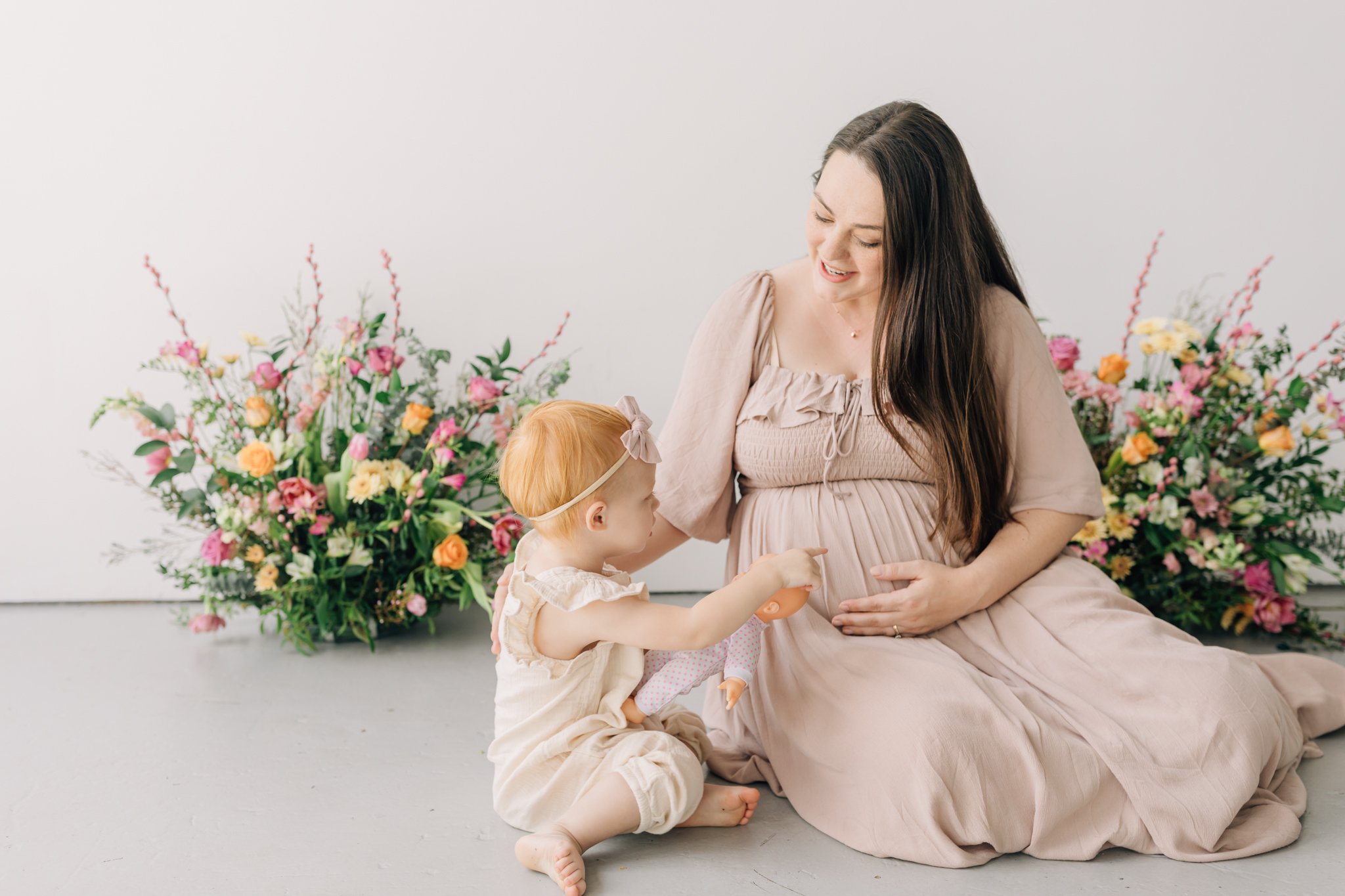 studio family maternity photos with flowers in Greenville, South Carolina-0738.jpg