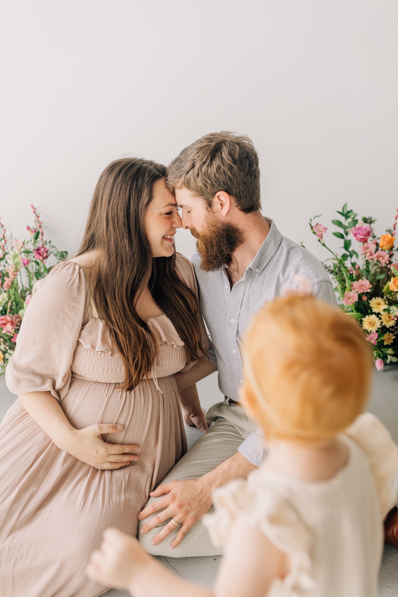 studio family maternity photos with flowers in Greenville, South Carolina-0811.jpg