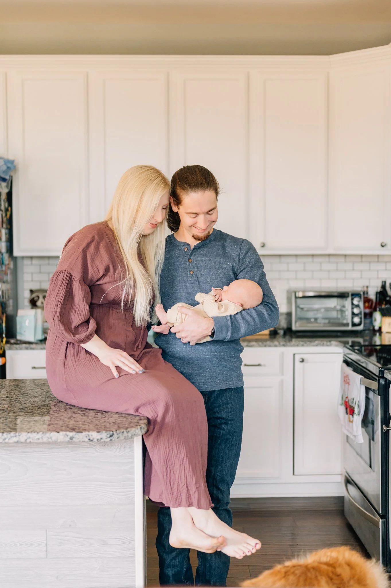 In Home Christmas Newborn Photos in Greenville, SC