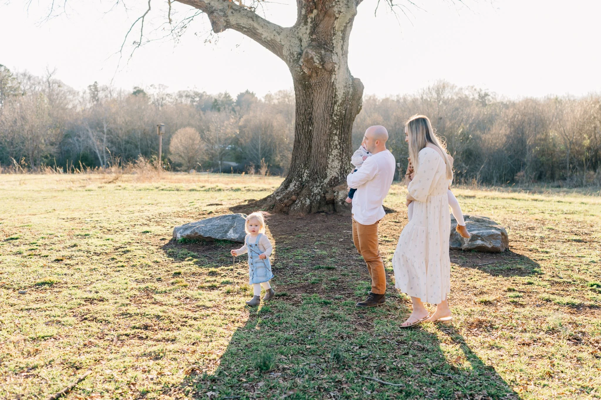 Posing Inspiration for Family Photoshoot with Three Toddlers Under 3