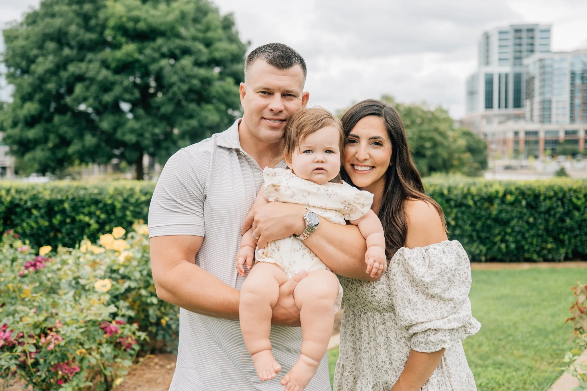Shaw Rose Garden Family Photos in Downtown Greenville